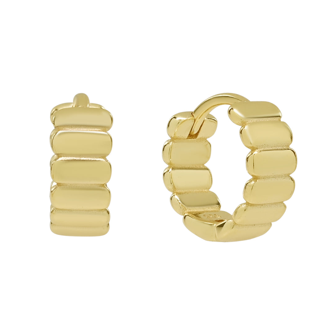 Ribbed Thick Huggies - Earrings -  -  - Azil Boutique