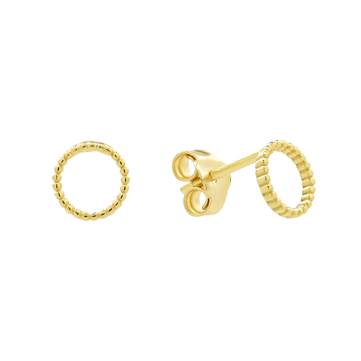 Twisted Circle Cutout Studs - Earrings -  -  - Azil Boutique