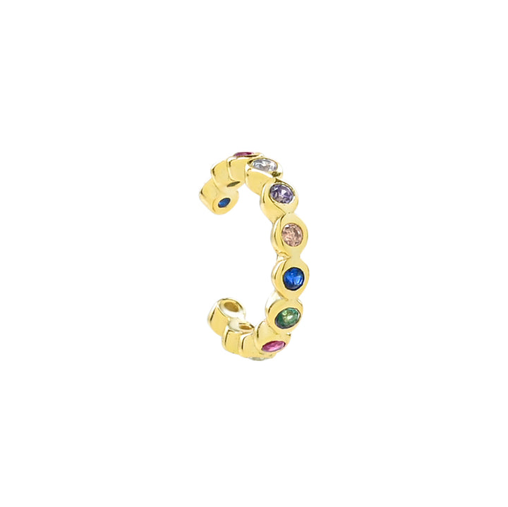 CZ Colorful Ear Cuff - Earrings - Gold - Gold - Azil Boutique