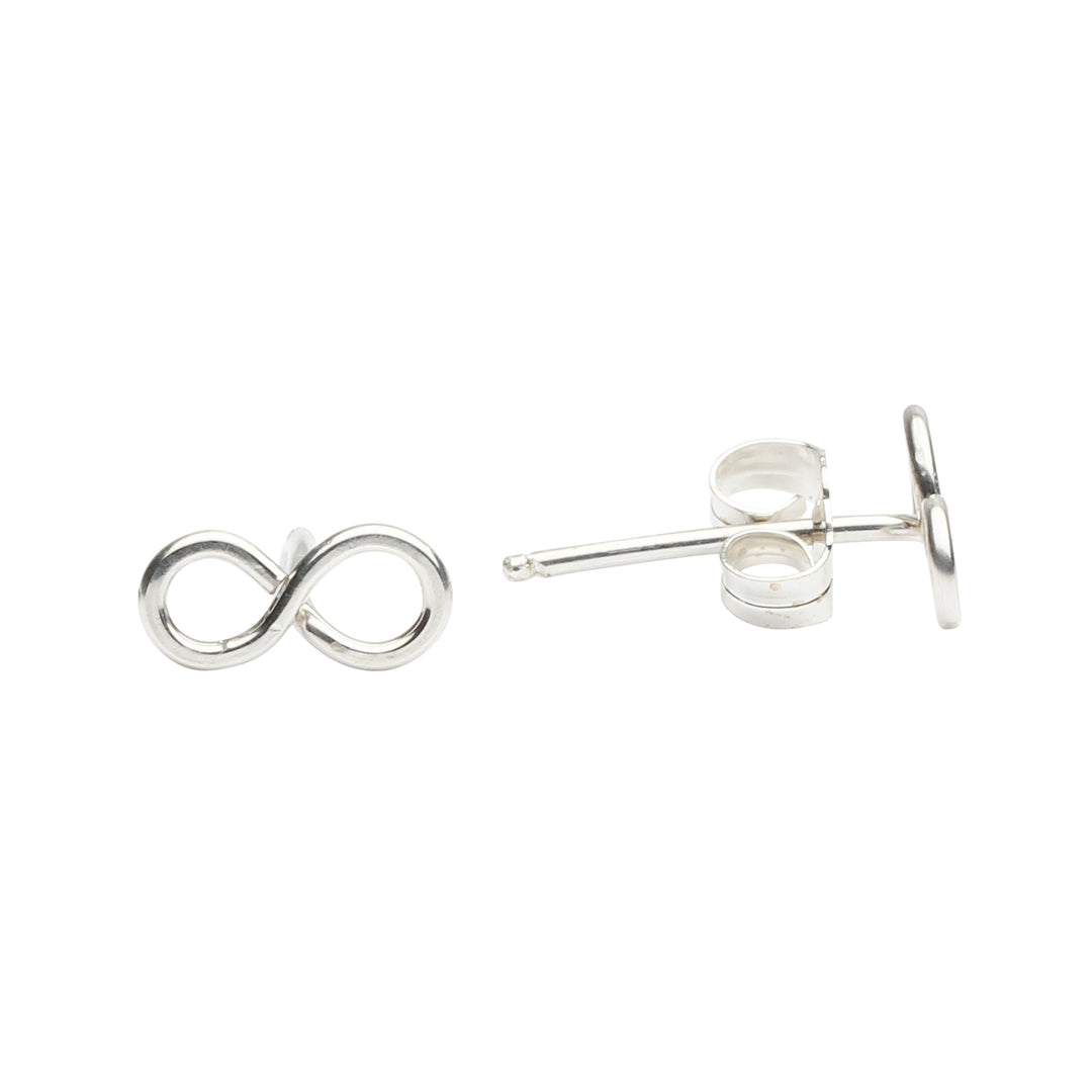 Infinity Wirewrapped Studs - Earrings - Silver - Silver - Azil Boutique