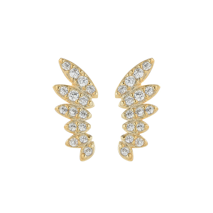 CZ Angel Wing Studs - Earrings -  -  - Azil Boutique