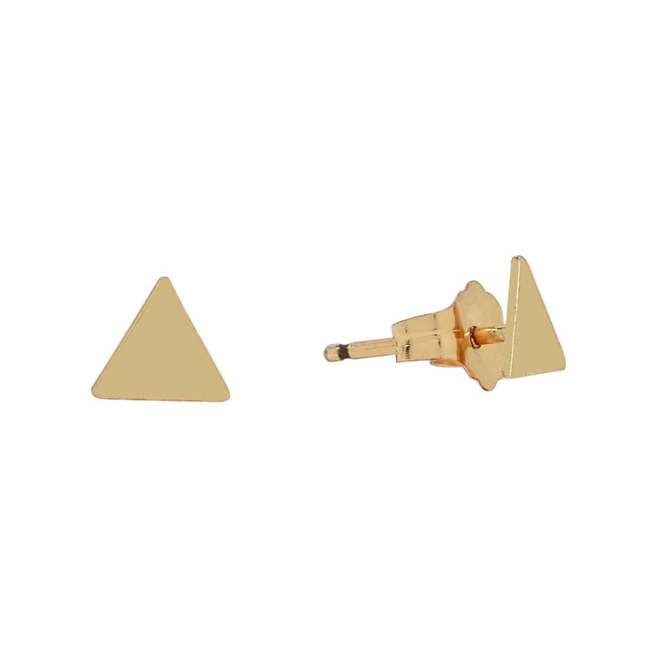 Solid Triangle Studs - Earrings - Gold - Gold - Azil Boutique