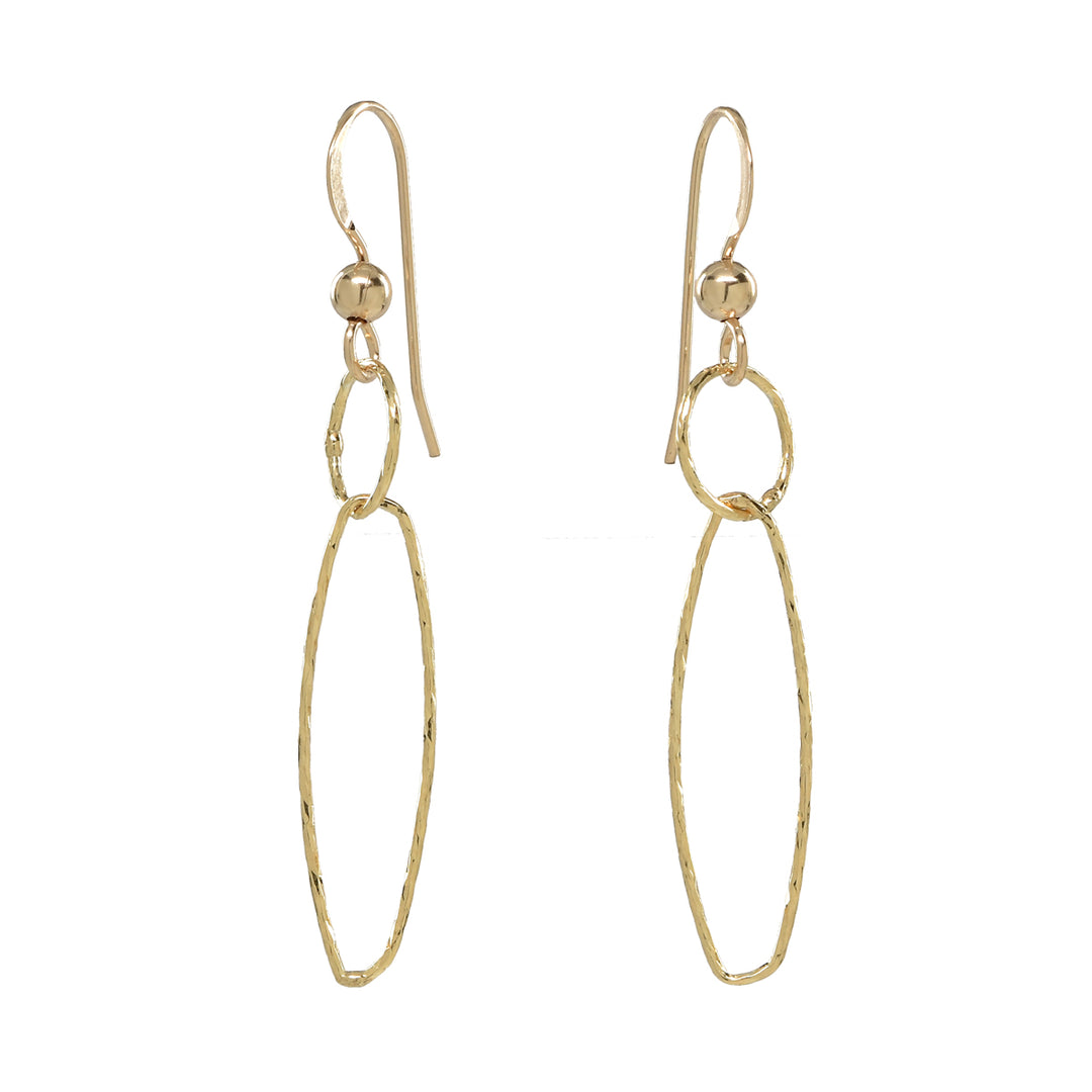 Circles & Marquise Earrings - Earrings - Gold - Gold - Azil Boutique