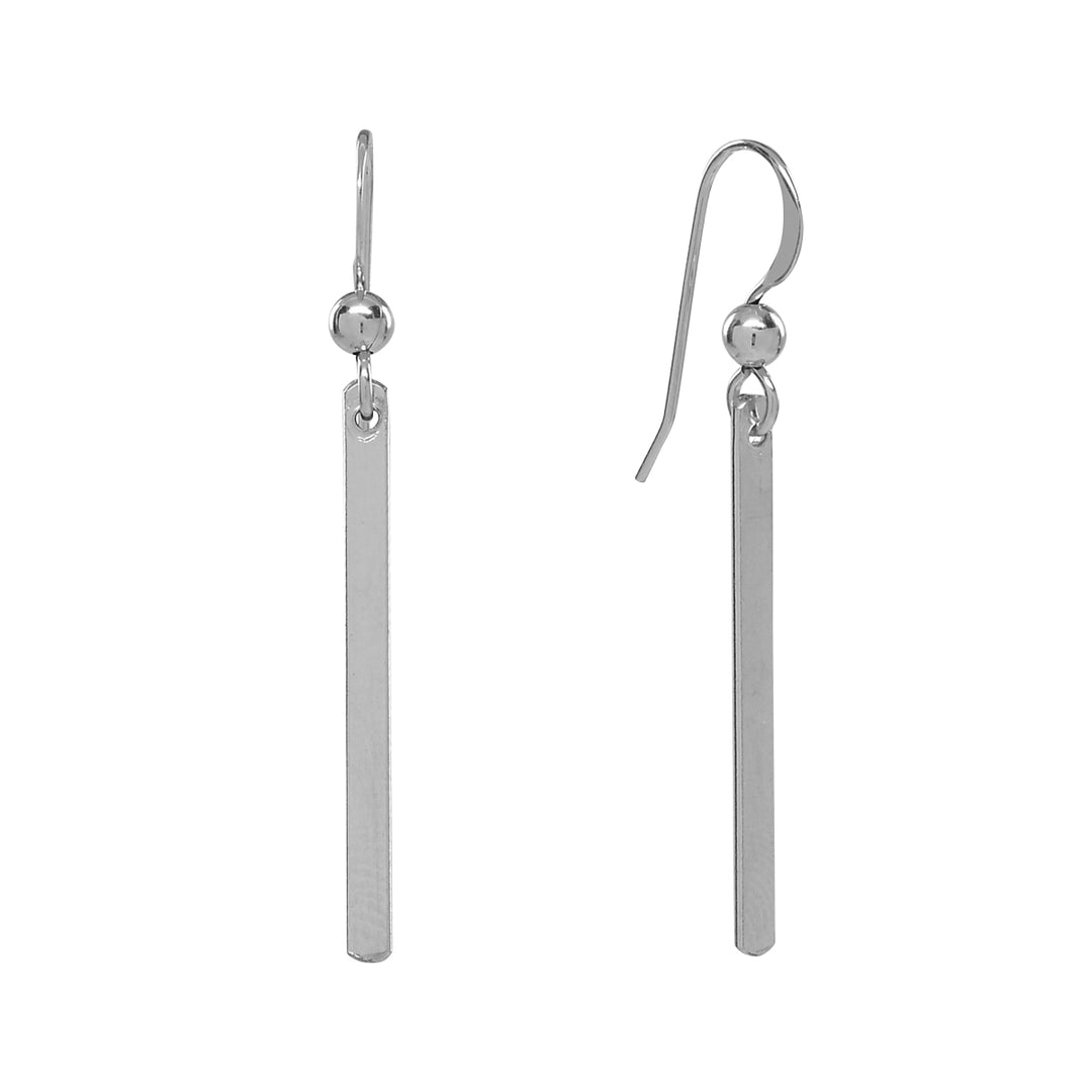 Thin Bar Earrings - Earrings - Silver - Silver - Azil Boutique