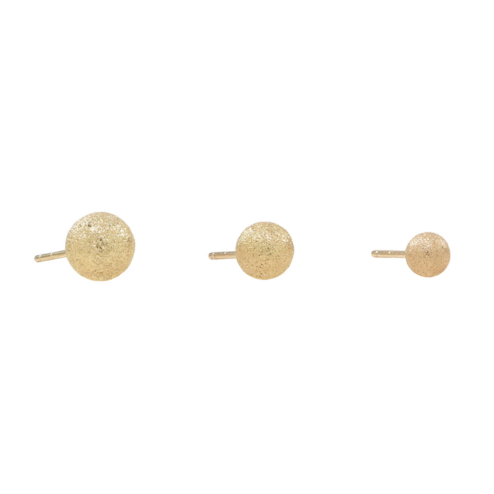 14k Solid Gold Stardust Studs - Earrings -  -  - Azil Boutique