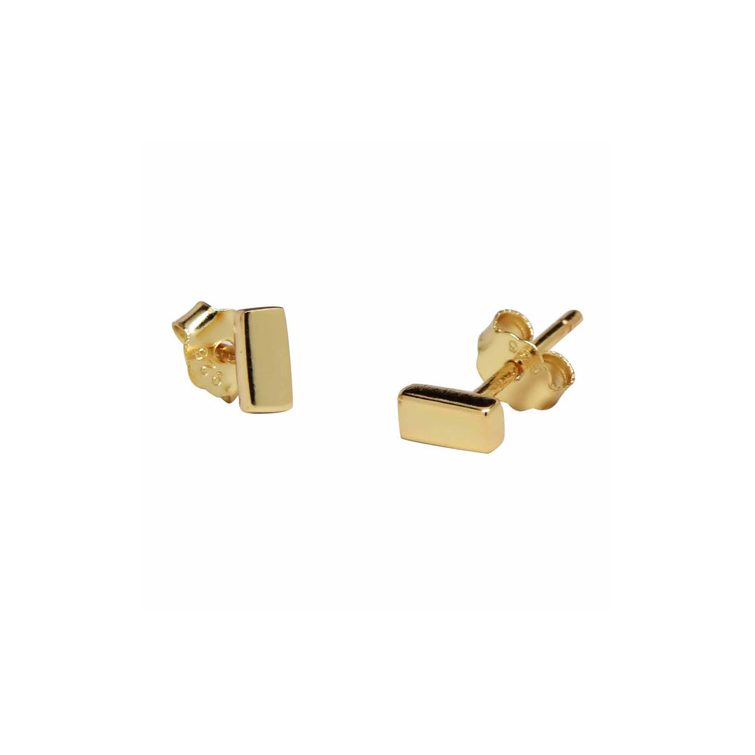 Bar Studs - Earrings - Gold - Gold - Azil Boutique
