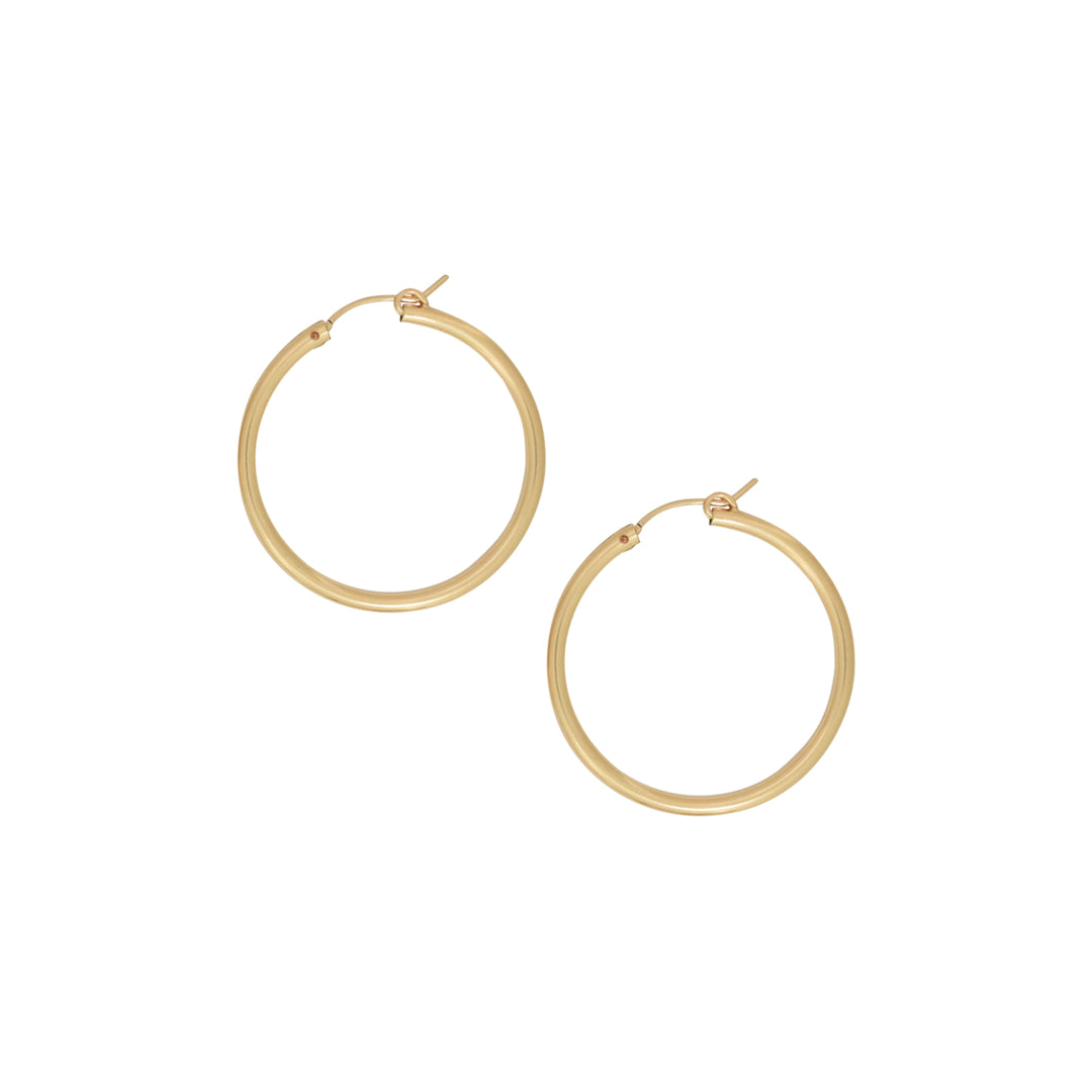Tube Hoops - Earrings - Gold - Gold / Large - Azil Boutique