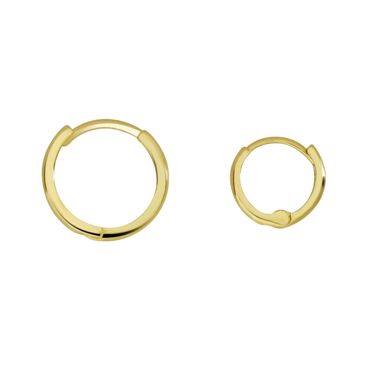 10k Solid Gold Huggie Hoops - Earrings -  -  - Azil Boutique
