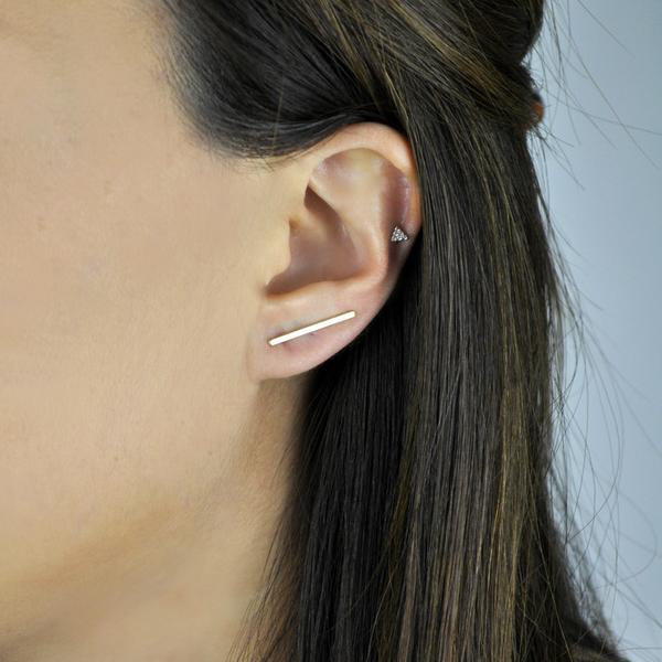 Long Bar Ear Crawler - Earrings -  -  - Azil Boutique