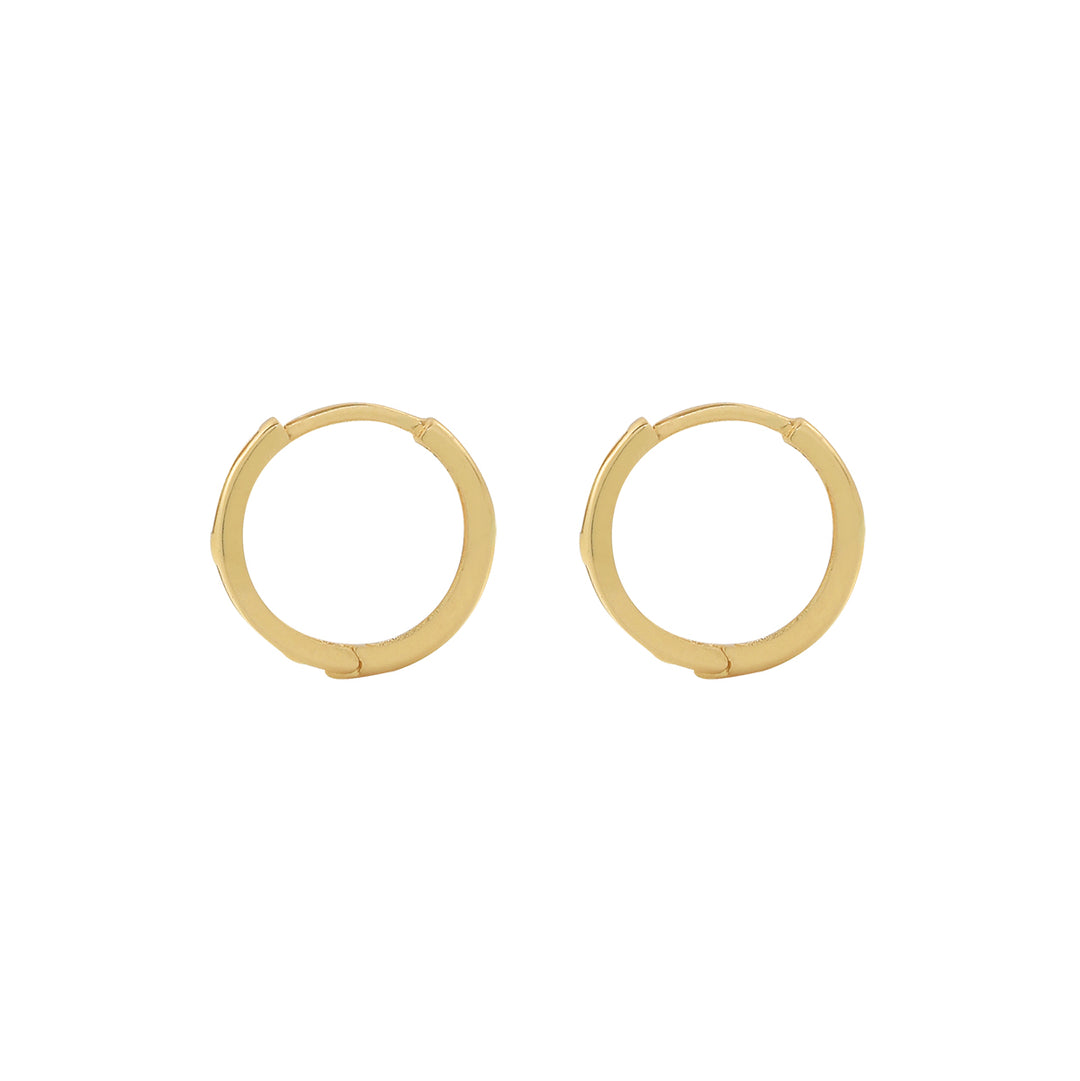 14k Solid Gold Huggies - Earrings -  -  - Azil Boutique