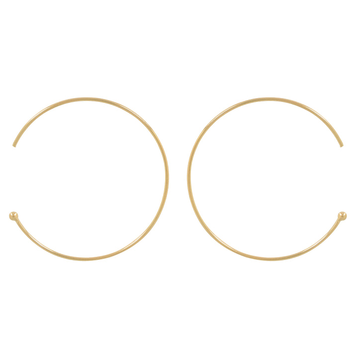 SALE - Endless Ball End Hoops - Earrings - Gold - Gold / 26mm - Azil Boutique