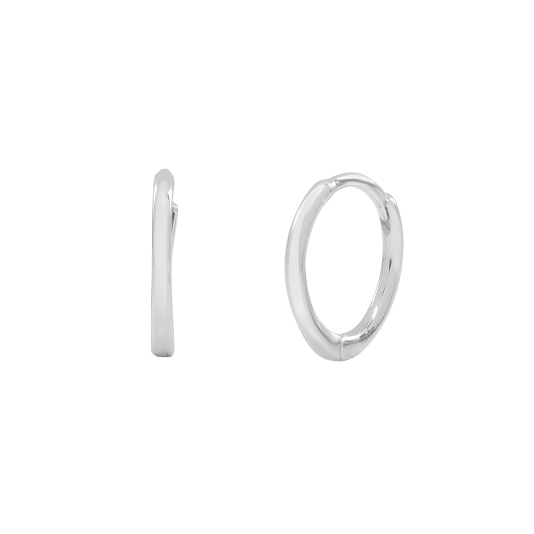 Thin Ear Huggies - Earrings - Silver - Silver / 11mm - Azil Boutique