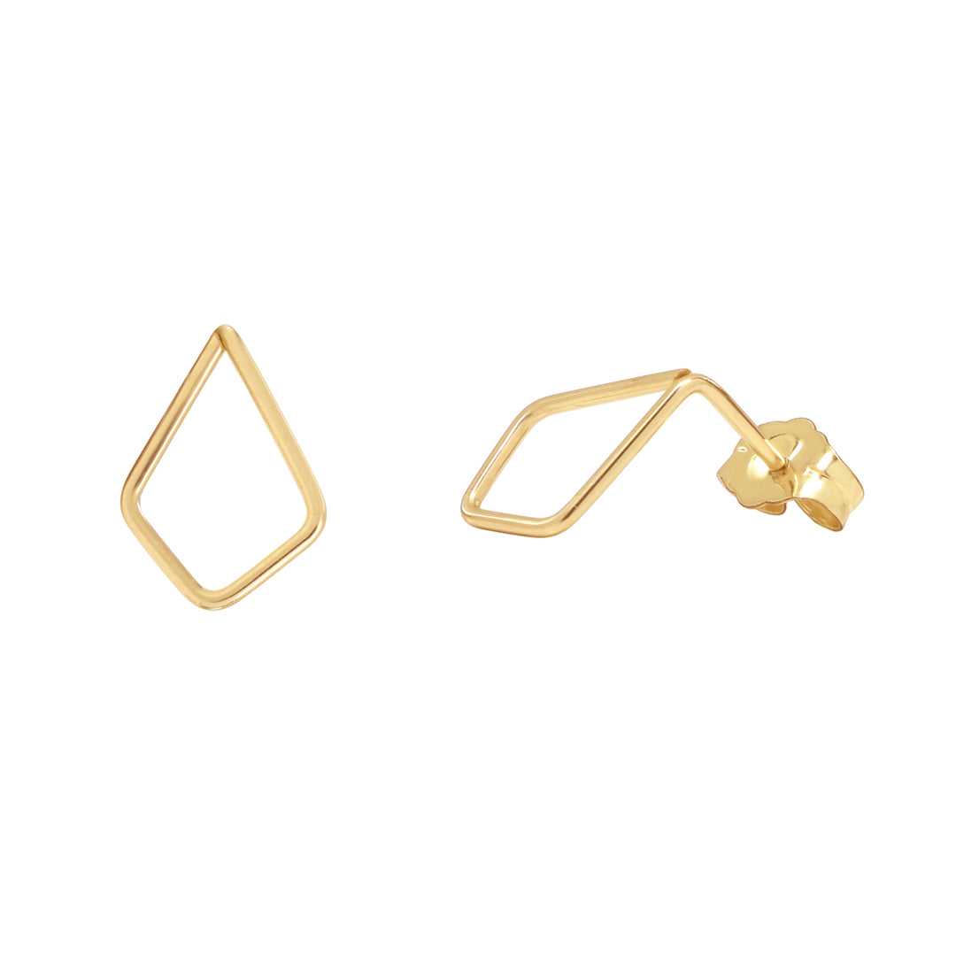 Kite Wire Wrapped Studs - Earrings - Gold - Gold - Azil Boutique