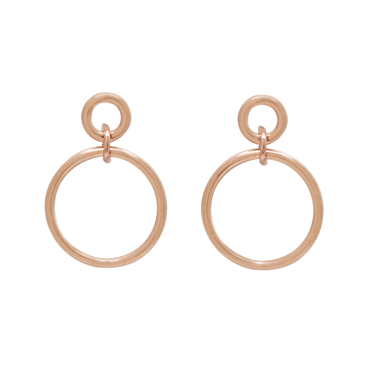 10k Solid Gold Interlocking Circles Studs - Earrings - - - Azil Boutique