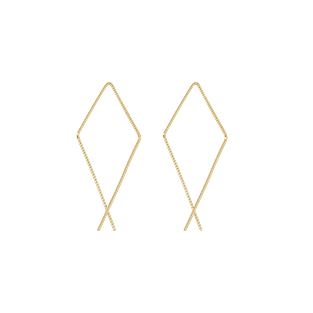 Infinity Diamond Hoops - Earrings - Small - Small / Gold - Azil Boutique