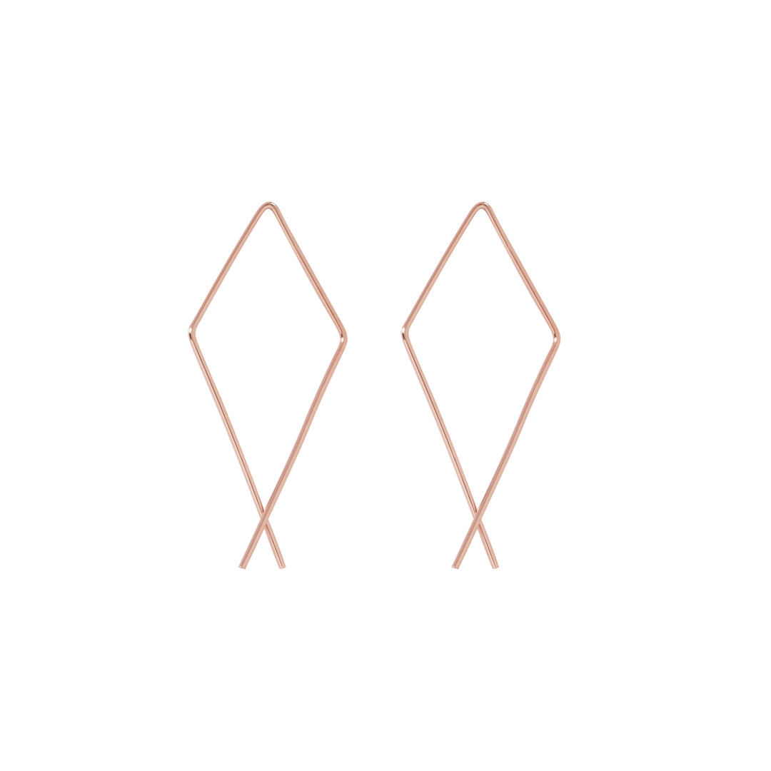 Infinity Diamond Hoops - Earrings - Small - Small / Rose Gold - Azil Boutique