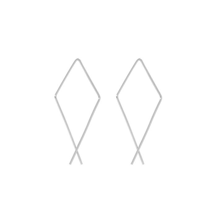 Infinity Diamond Hoops - Earrings - Small - Small / Silver - Azil Boutique