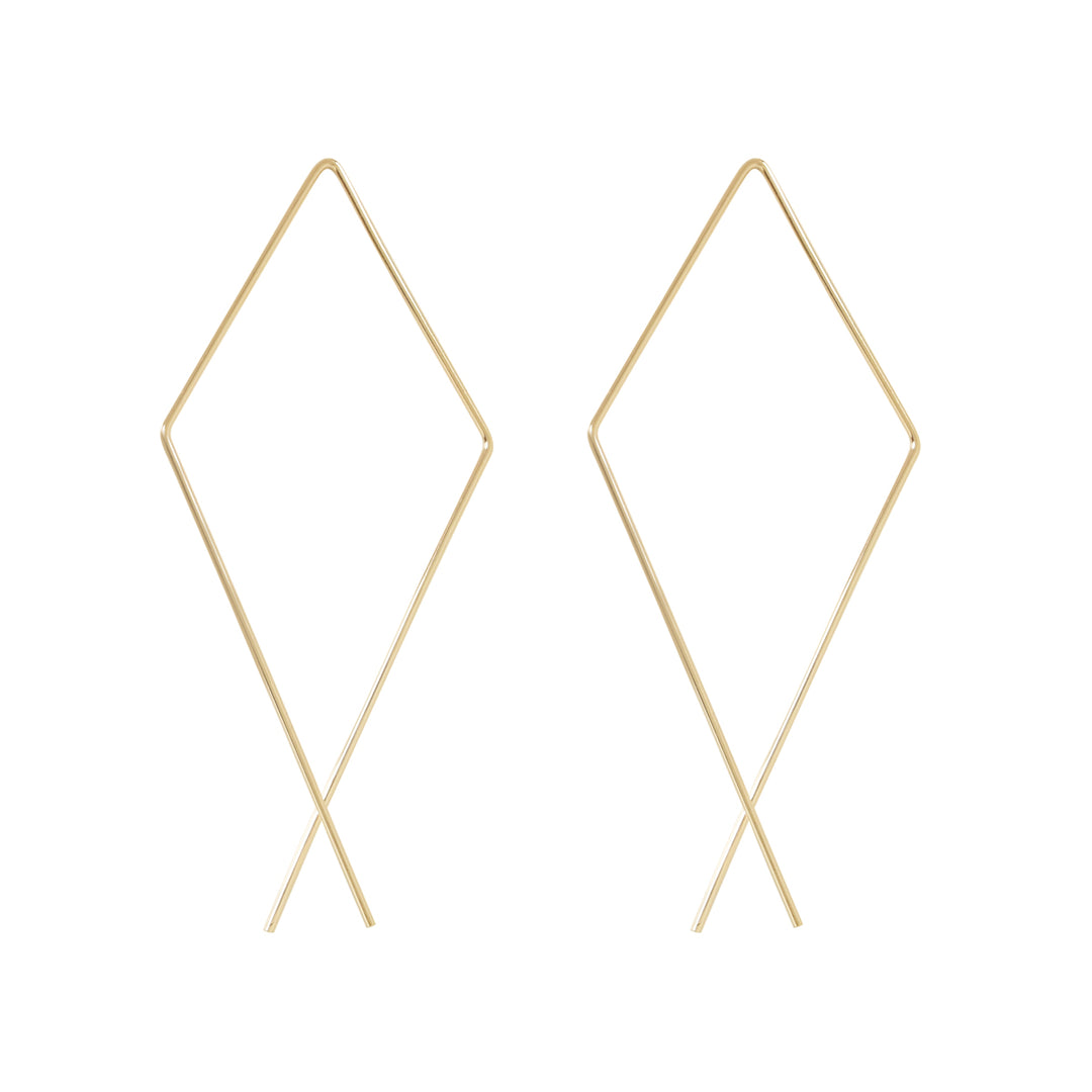 Infinity Diamond Hoops - Earrings - Large - Large / Gold - Azil Boutique