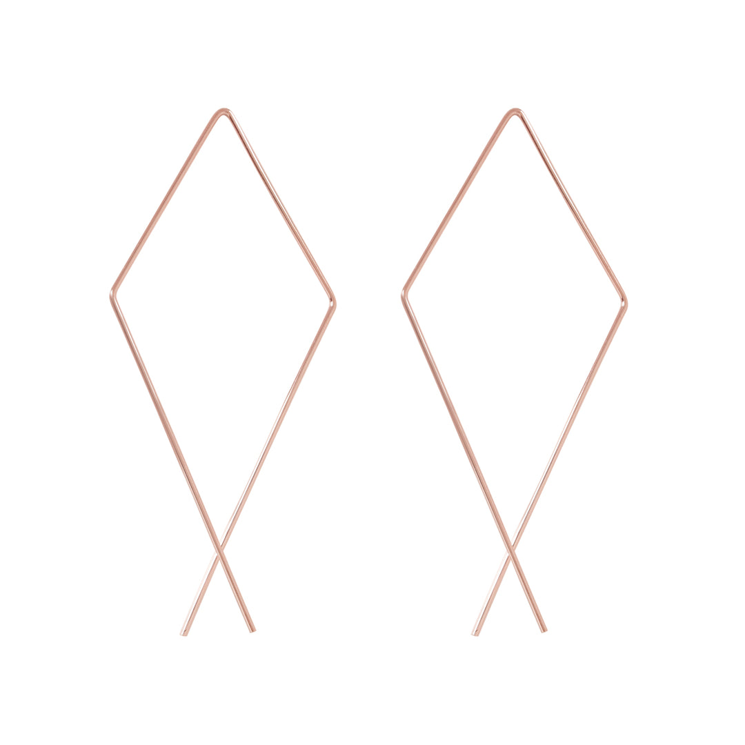 Infinity Diamond Hoops - Earrings - Large - Large / Rose Gold - Azil Boutique