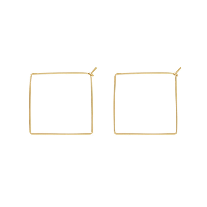 Infinity Square Hoops - Earrings - Small - Small / Gold - Azil Boutique