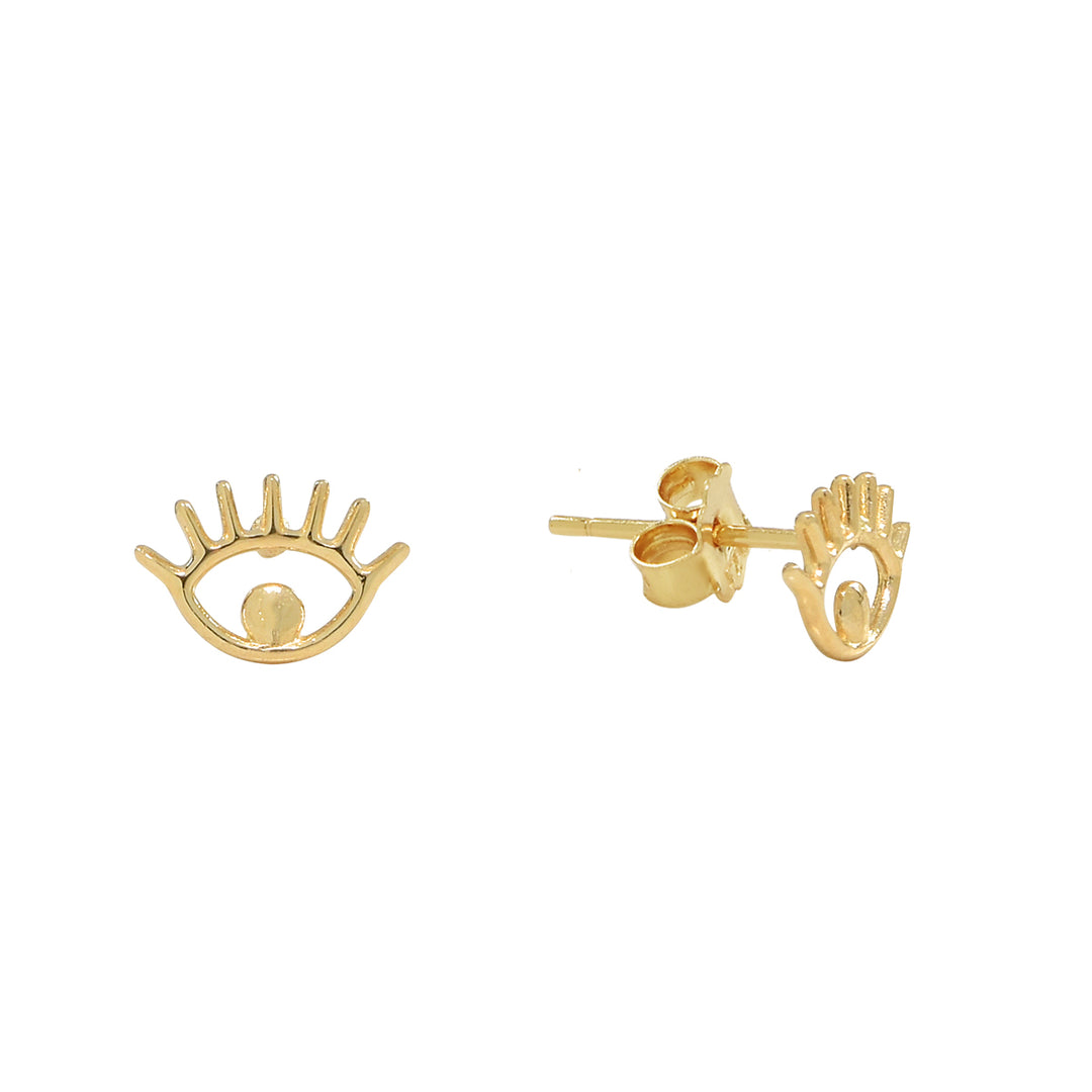 Eye Studs - Earrings - Gold - Gold - Azil Boutique