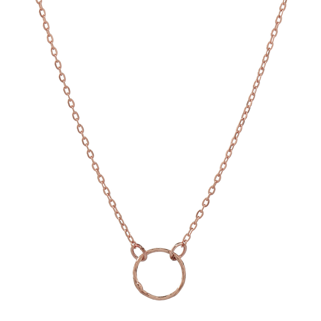 Tiny Diamond Cut Circle Necklace - Necklaces - Choker - Choker / Rose Gold - Azil Boutique