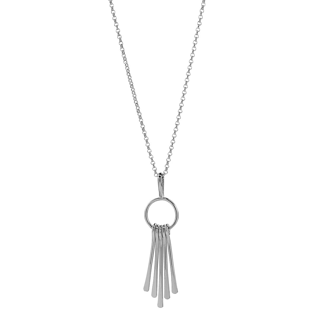Fringe Necklace - Necklaces - Silver - Silver - Azil Boutique