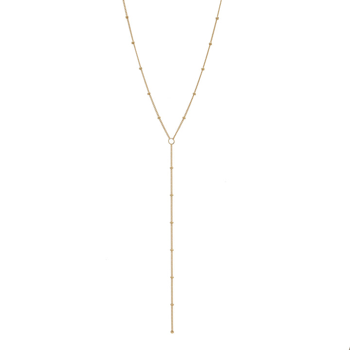 SALE - Y-Drop Ball Chain Necklace - Necklaces - Gold - Gold / 17" - Azil Boutique