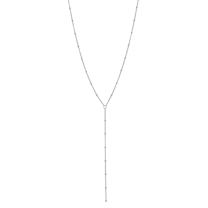 SALE - Y-Drop Ball Chain Necklace - Necklaces - Silver - Silver / 19" - Azil Boutique