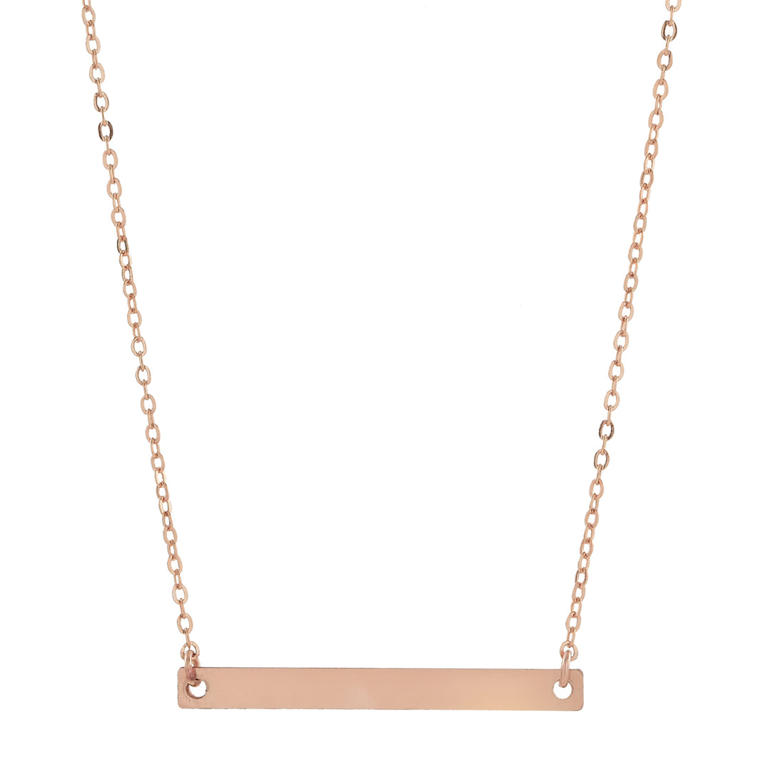 SALE - Thin Bar Necklace - Necklaces - Smooth - Smooth / Rosegold - Azil Boutique