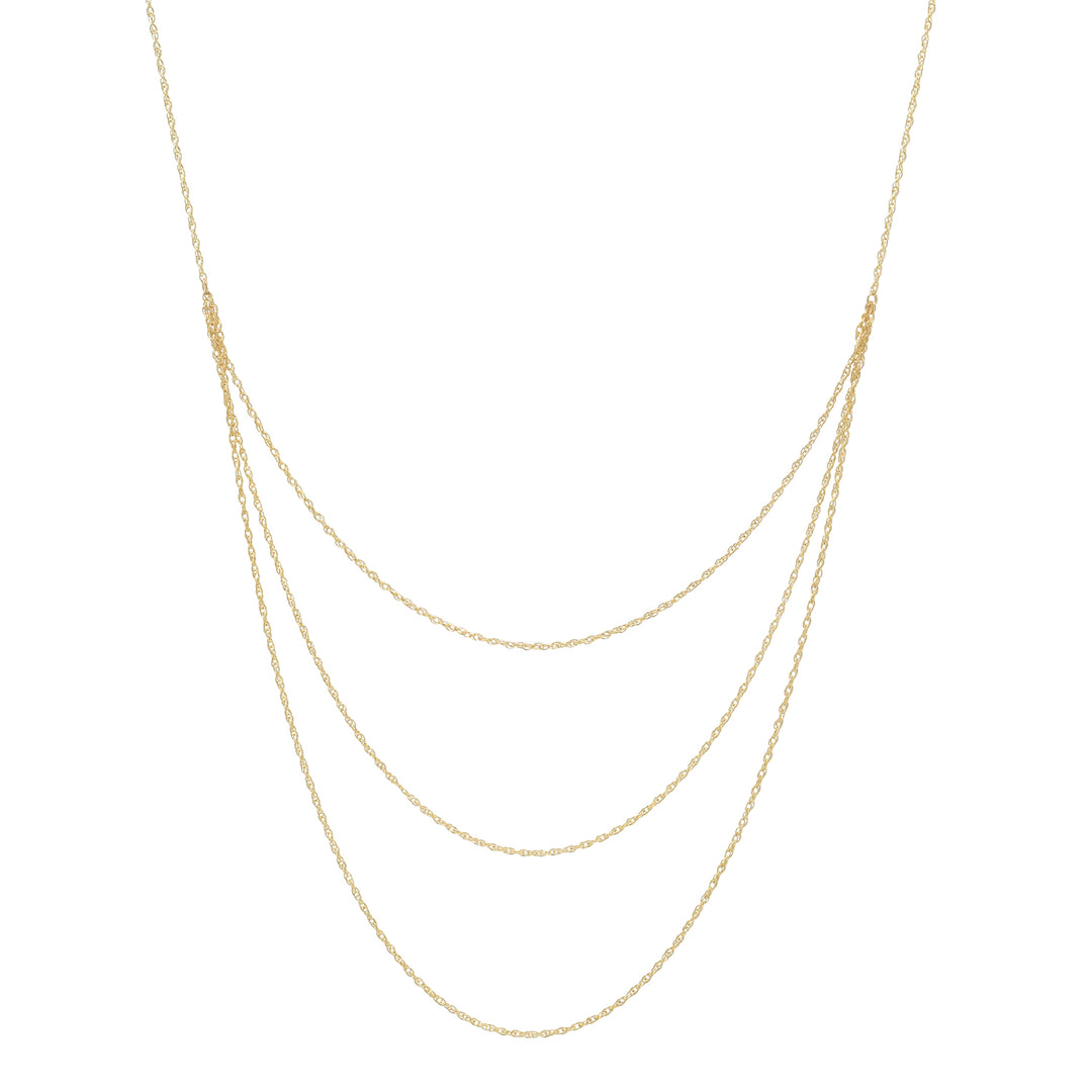 Triple Layer Rope Chain Necklace - Necklaces - Gold - Gold / 21" - Azil Boutique
