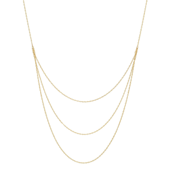 Triple Layer Rope Chain Necklace - Necklaces - Gold - Gold / 21" - Azil Boutique