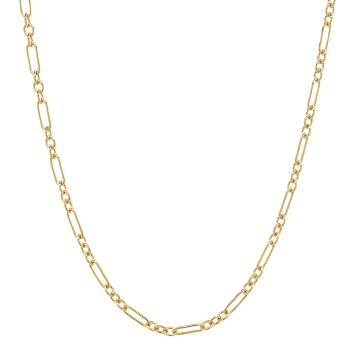 Elongated Oval & Round Link Chain Necklace - Necklaces - Gold - Gold / 14" - Azil Boutique