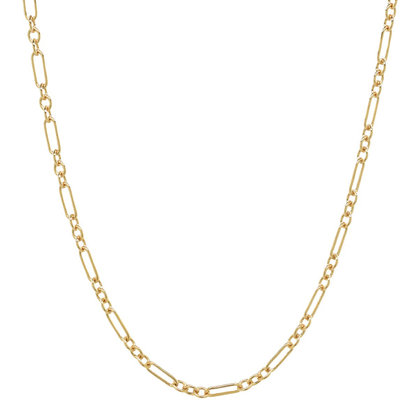 Elongated Oval & Round Link Chain Necklace – Azil Boutique