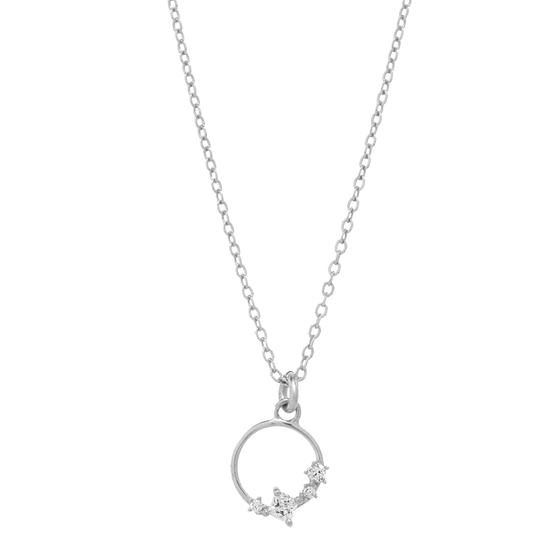 CZ Wreath Necklace - Necklaces - Silver - Silver - Azil Boutique