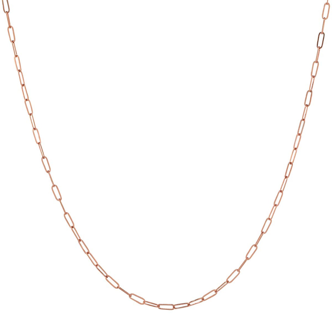 Thin Oval Link Chain Necklace - Necklaces - Rosegold - Rosegold / 14" - Azil Boutique