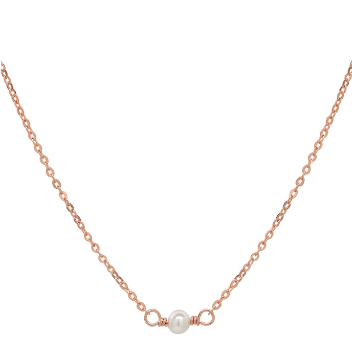 Tiny Pearl Choker - Necklaces - Rosegold - Rosegold - Azil Boutique
