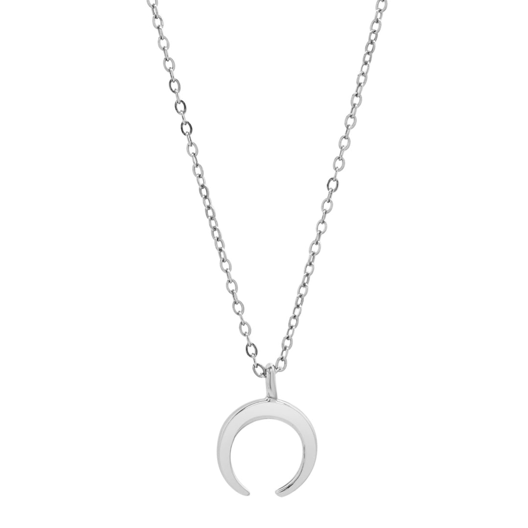 Tiny Horn Necklace - Necklaces - Silver - Silver - Azil Boutique