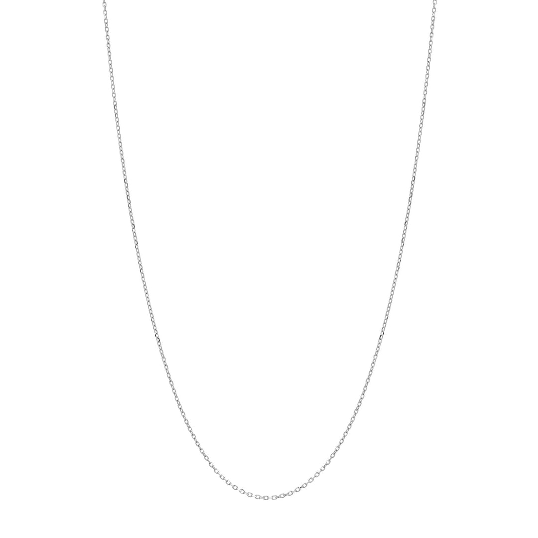 14k Solid Gold Thin Chain w/ Extender - Necklaces - White Gold - White Gold - Azil Boutique