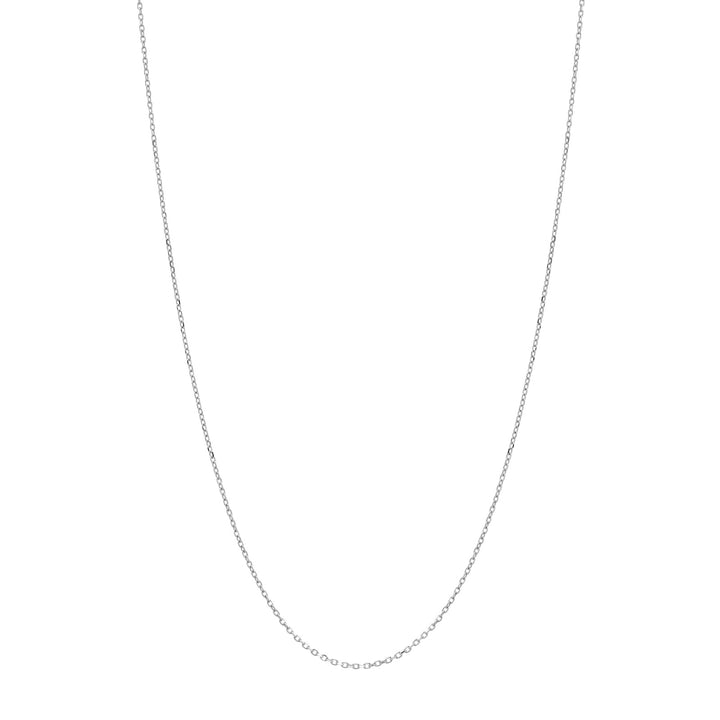 14k Solid Gold Thin Chain w/ Extender - Necklaces - White Gold - White Gold - Azil Boutique