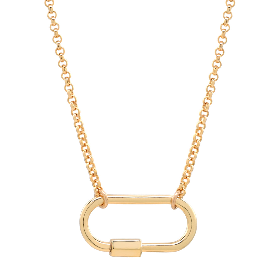 Rolo Chain Carabiner Necklace - Necklaces -  -  - Azil Boutique