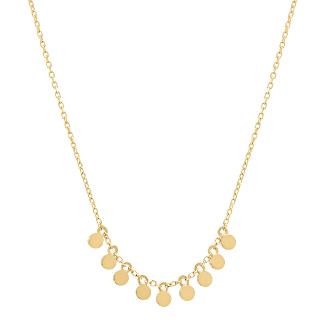 14k Solid Gold Tiny Multi-Disc Necklace - Necklaces -  -  - Azil Boutique