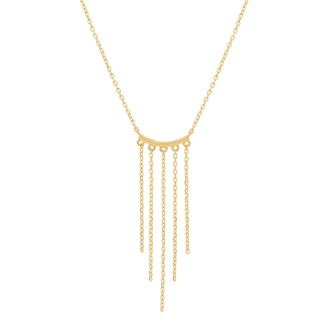 14k Solid Gold Fringe Necklace - Necklaces -  -  - Azil Boutique