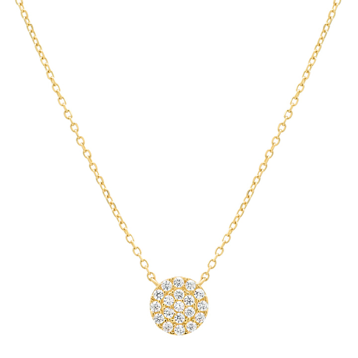 14 Solid Gold CZ Pave Necklace - Necklaces -  -  - Azil Boutique