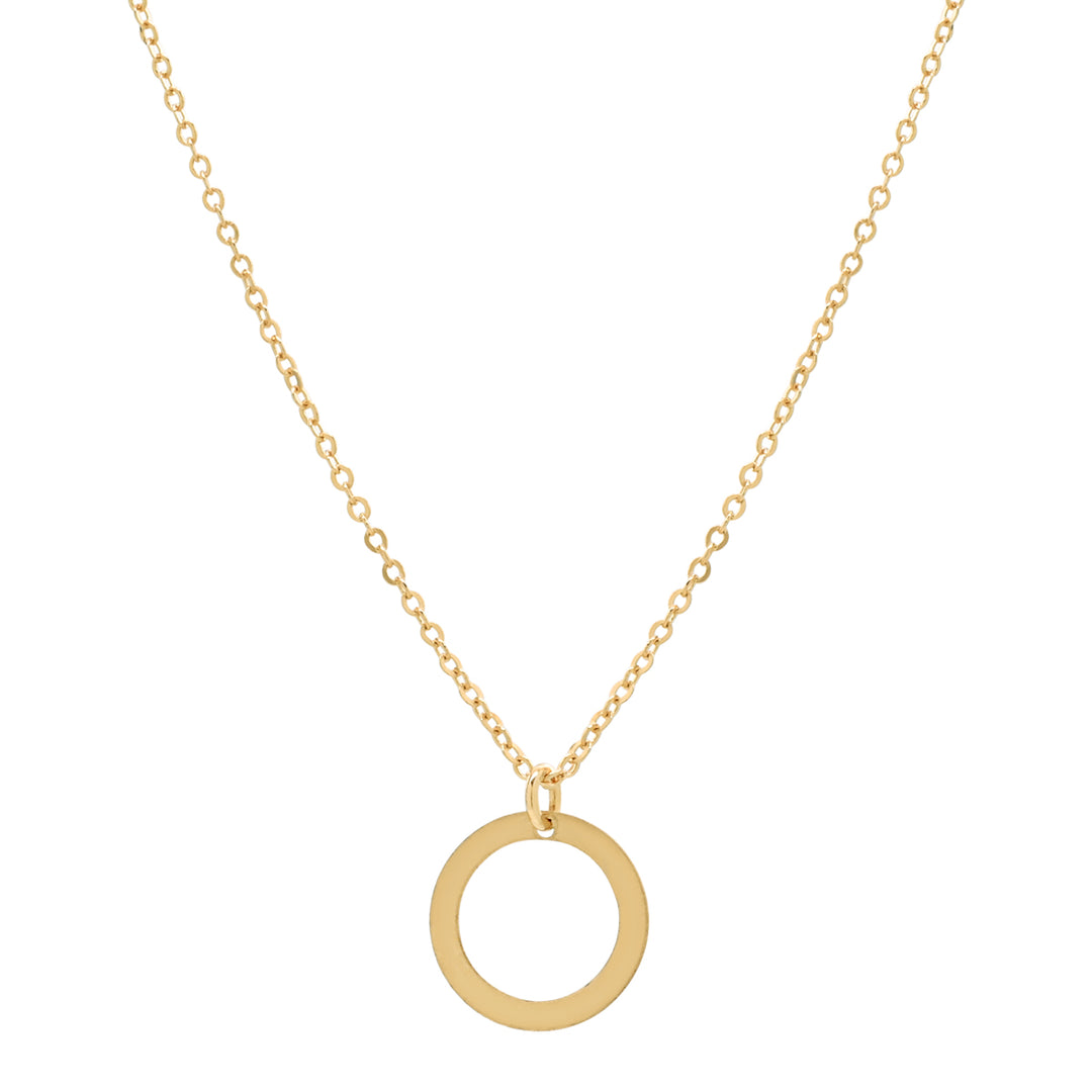 14k Solid Gold Circle Cutout Necklace - Necklaces -  -  - Azil Boutique