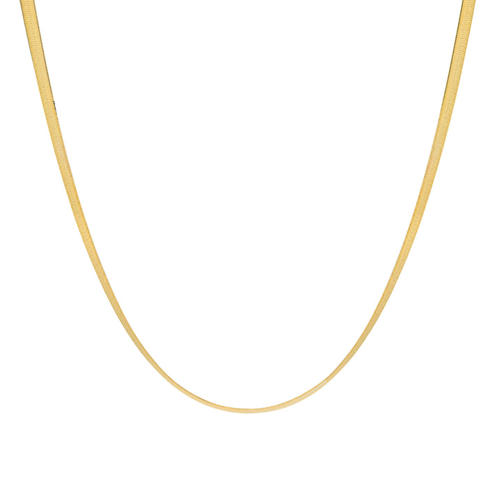 10k Solid Gold Thin Herringbone Necklace - Necklaces -  -  - Azil Boutique