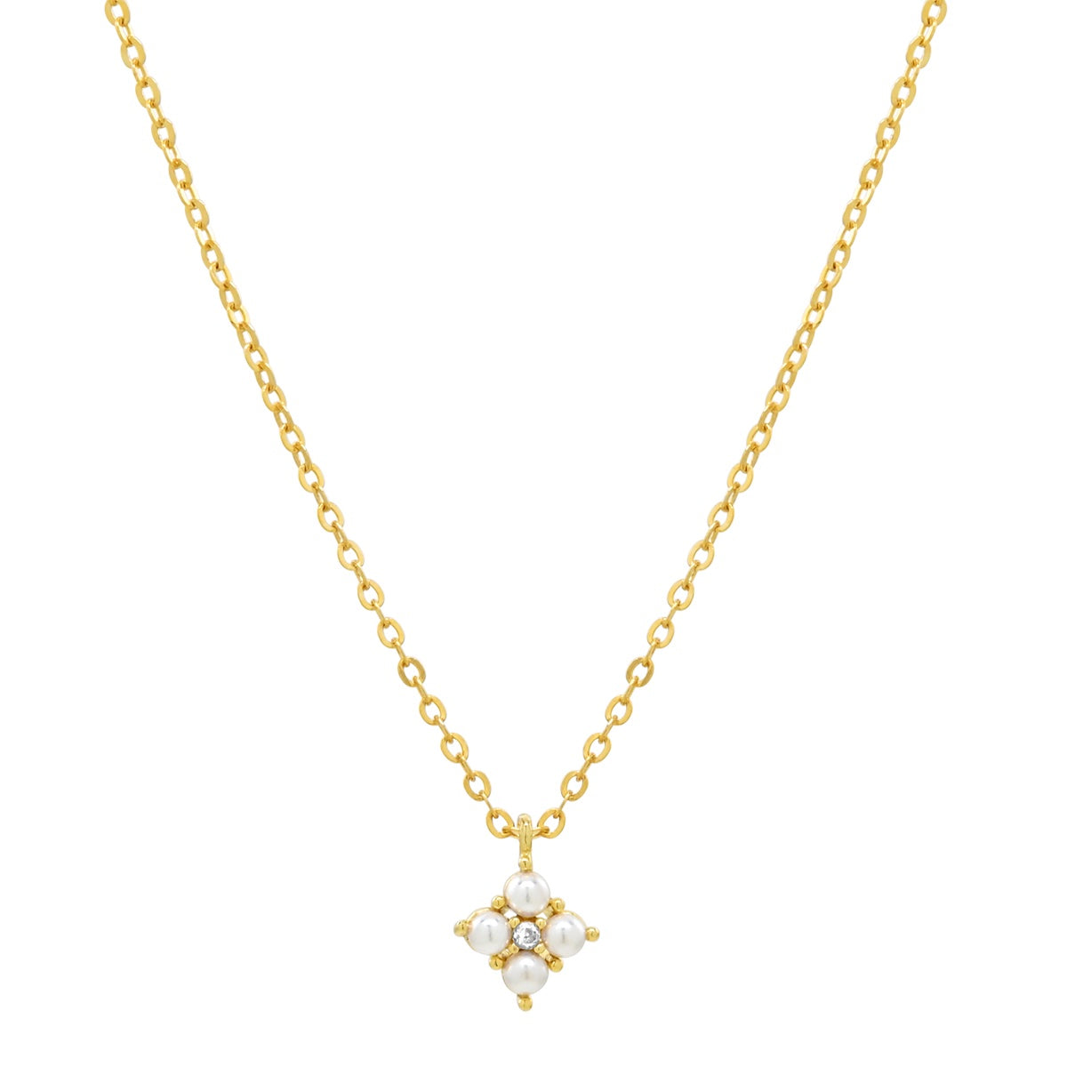 14K Gold Vermeil Natural Mother of Pearl North Star Pendant Necklace –  Kiera NY Jewelry