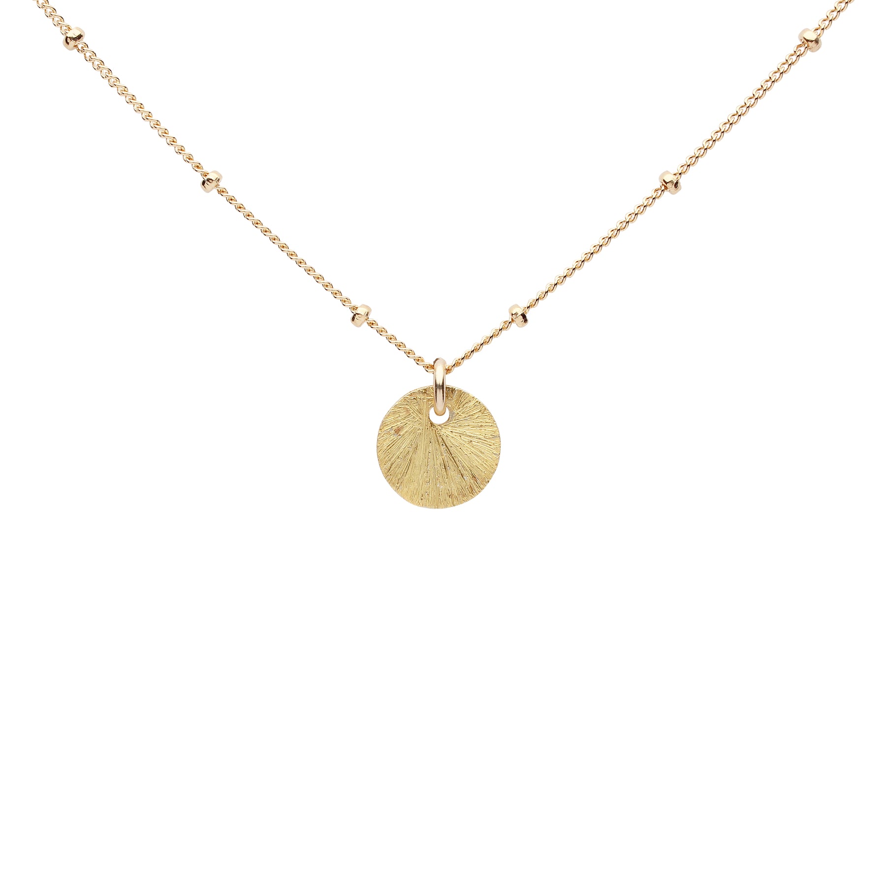 Brushed Disc on Ball Chain Necklace – Azil Boutique