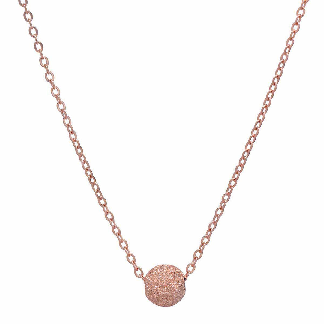 Single Stardust Ball Necklace - Necklaces - Rosegold - Rosegold - Azil Boutique