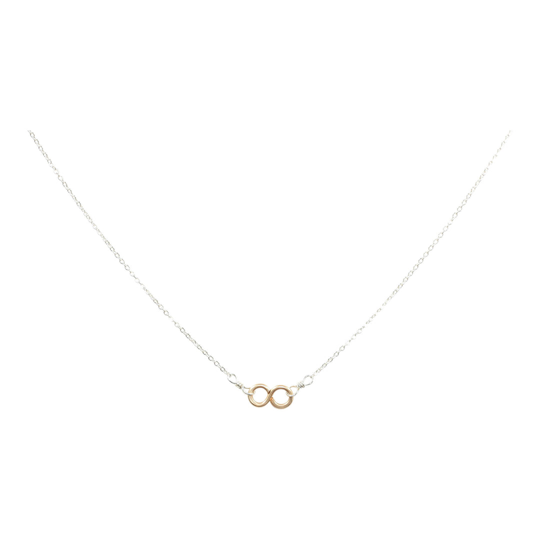 Tiny Infinity Necklace on Thin Chain - Necklaces - Gold/ Silver - Gold/ Silver - Azil Boutique